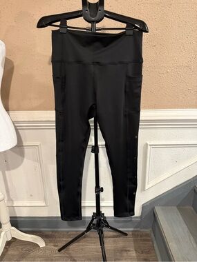 Black Colombian High Waist Leggings with Pockets XXL